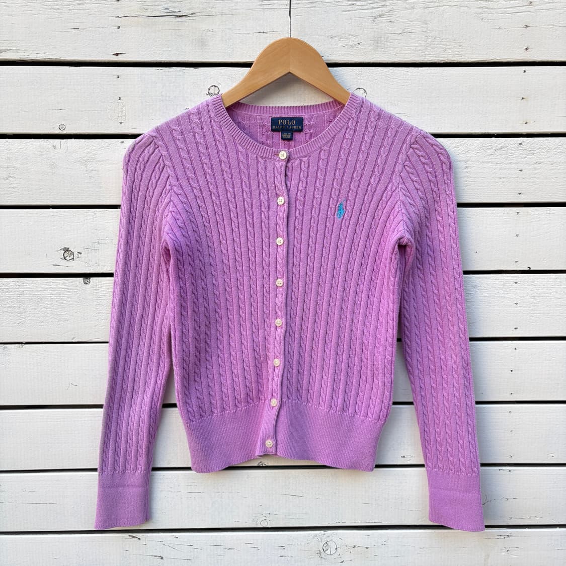 Polo 폴로 케이블 꽈배기 니트 가디건 상품이미지1