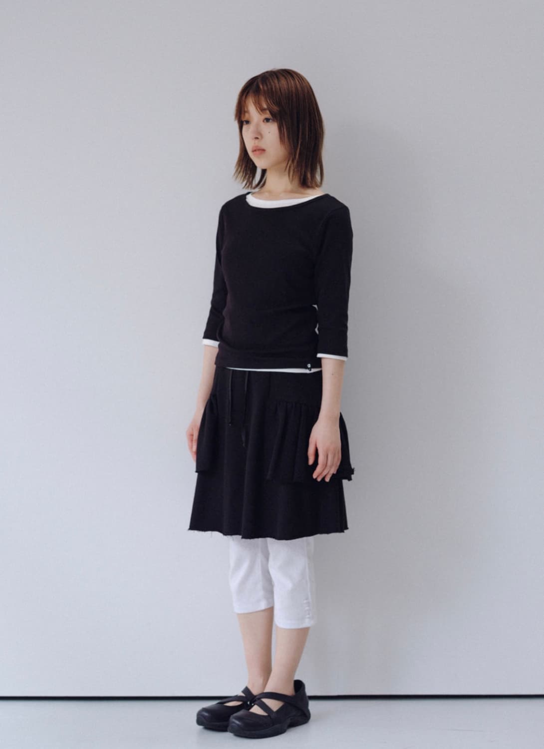 [당일배송/새상품] 오헤시오 베이직 3/4 슬리브리스, 오헤시오 티셔츠 상품이미지3