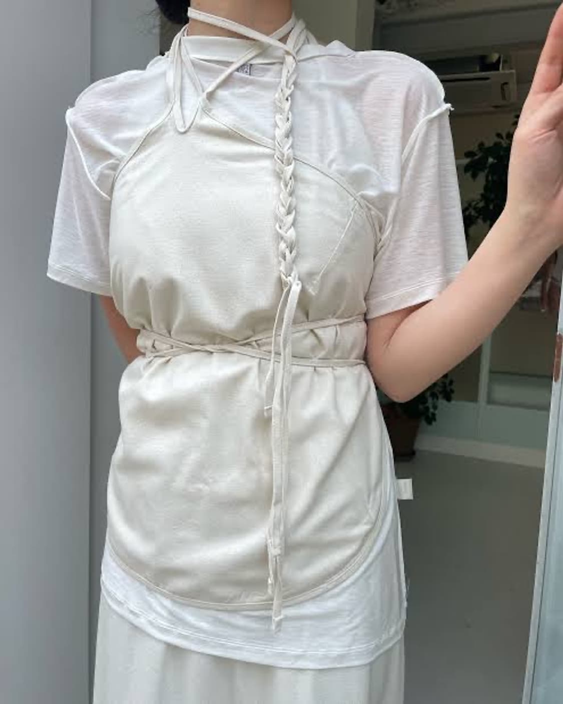 새상품) baserange mar top S 베이스레인지 레이어드 탑 상품이미지3