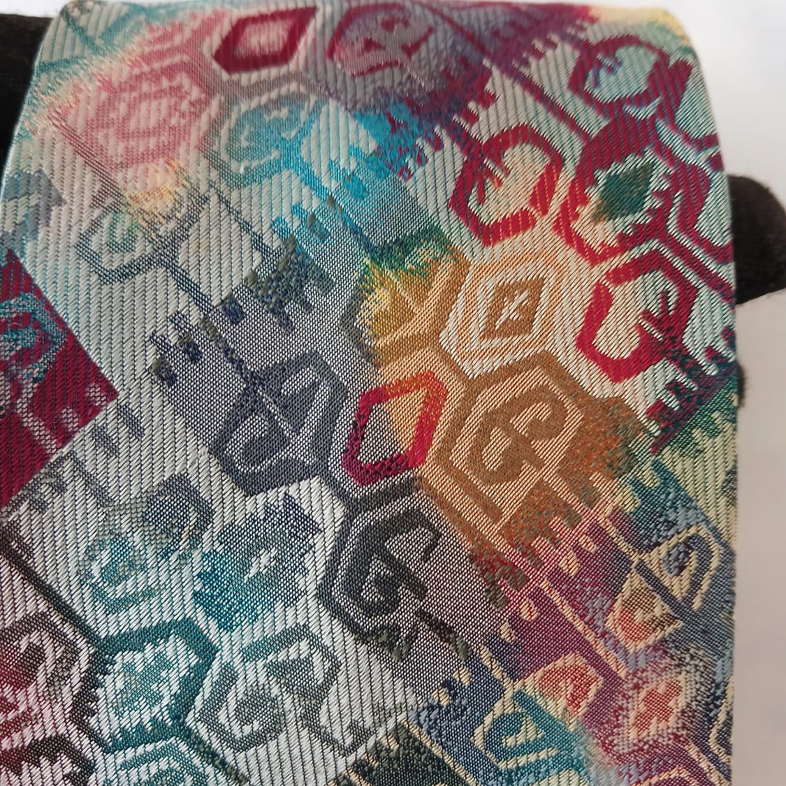 발망 실크 레드 자카드 패턴 넥타이 9.4cm A+~A등급 A19446
 상품이미지9