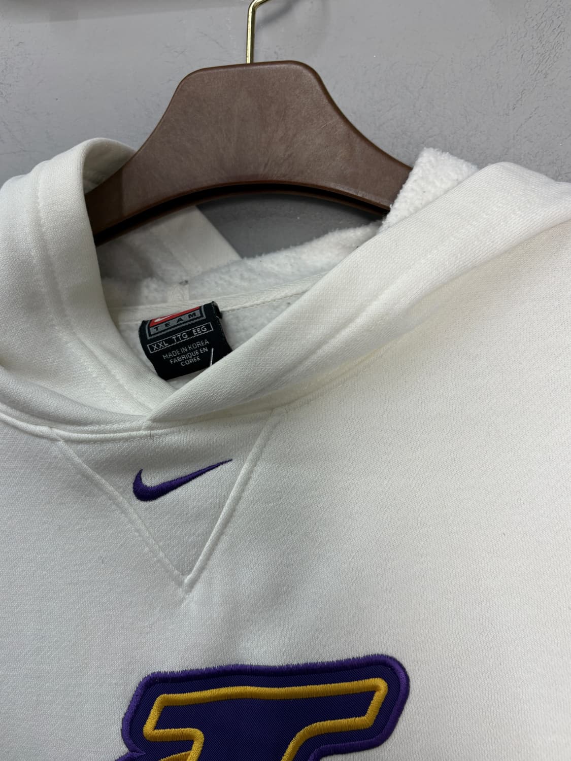 나이키 LA 레이커스 센터 스우시 화이트 후드티 A3662 상품이미지5