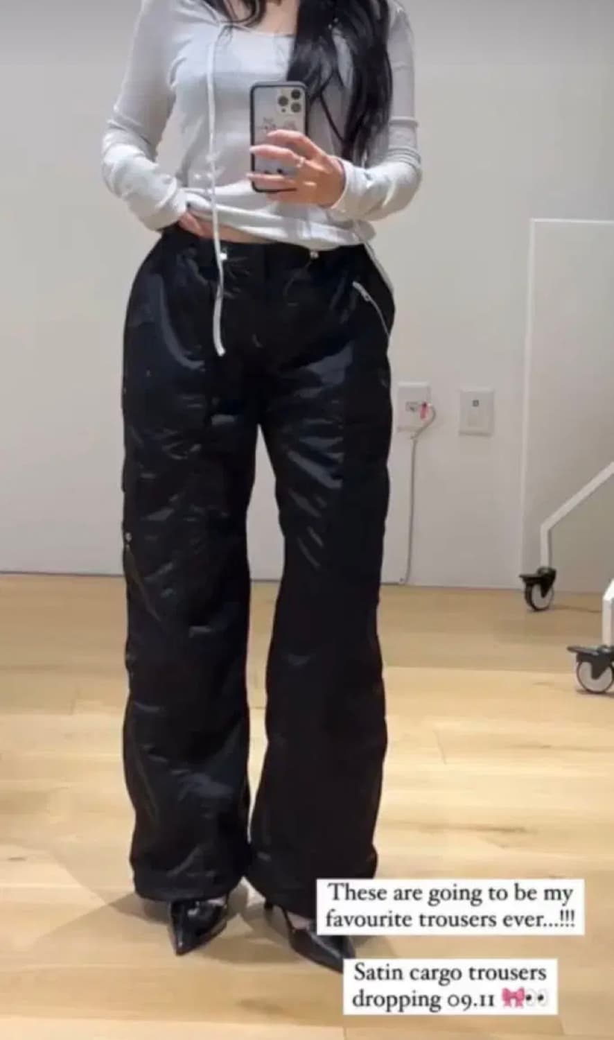 쓰리타임즈 새틴 카고팬츠 상품이미지3