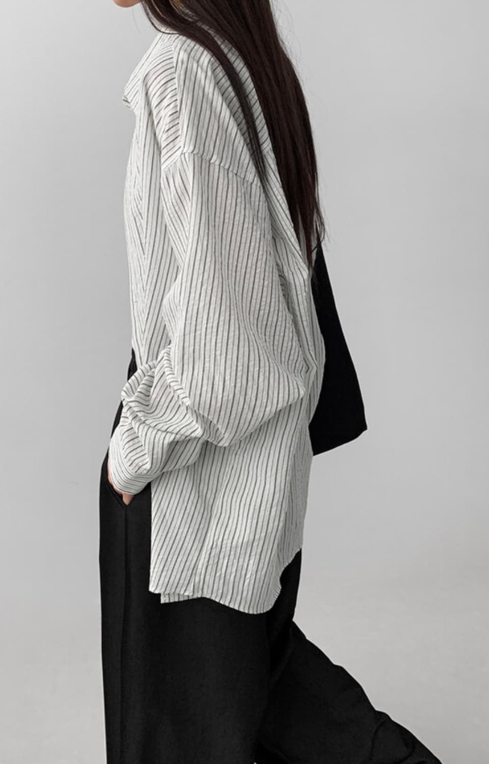 매니크 시어서커 스트라이프 셔츠 판매합니다. 상품이미지2