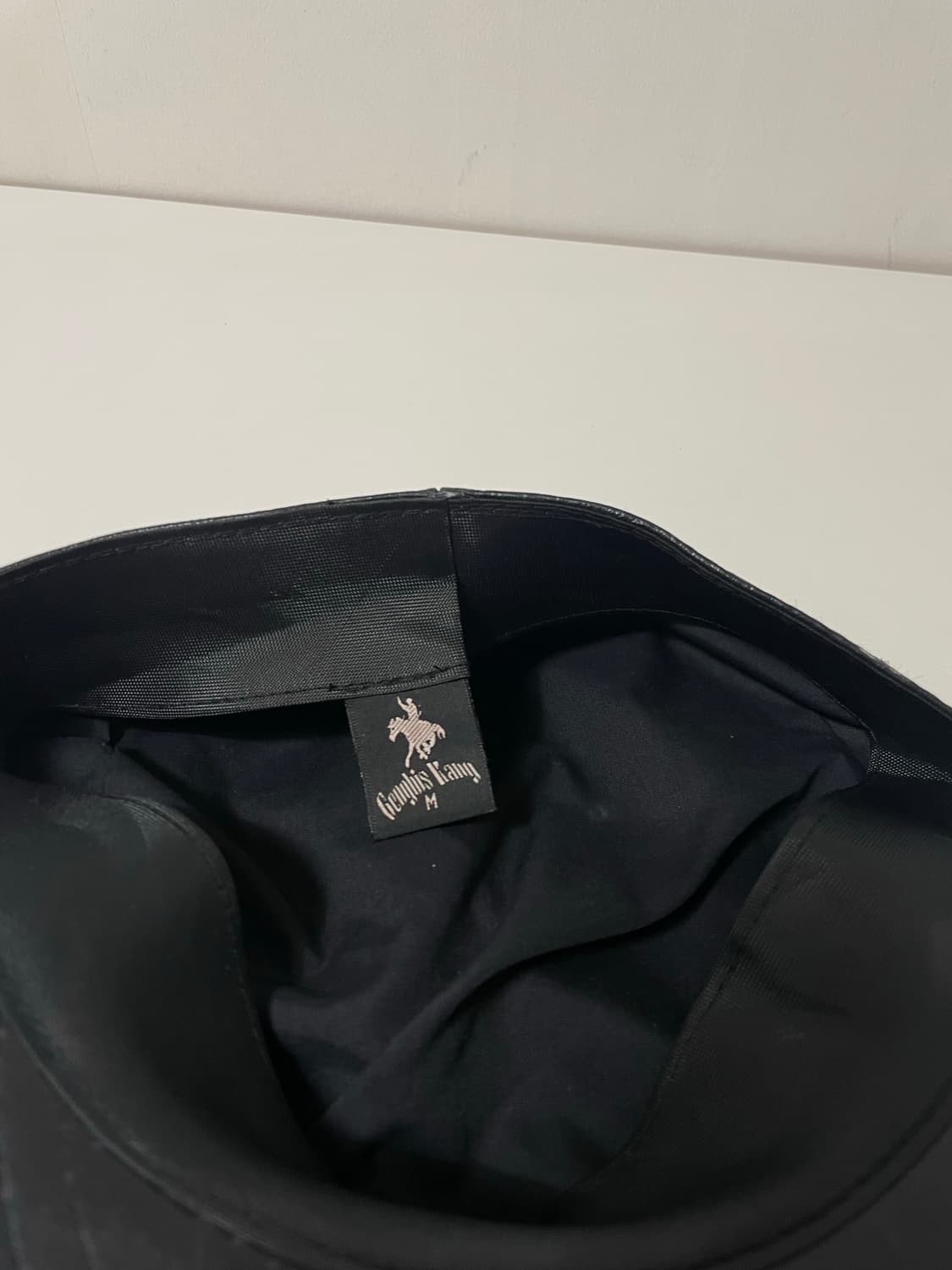 블랙 올드스쿨 레더 가죽 헌팅캡 모자 상품이미지5