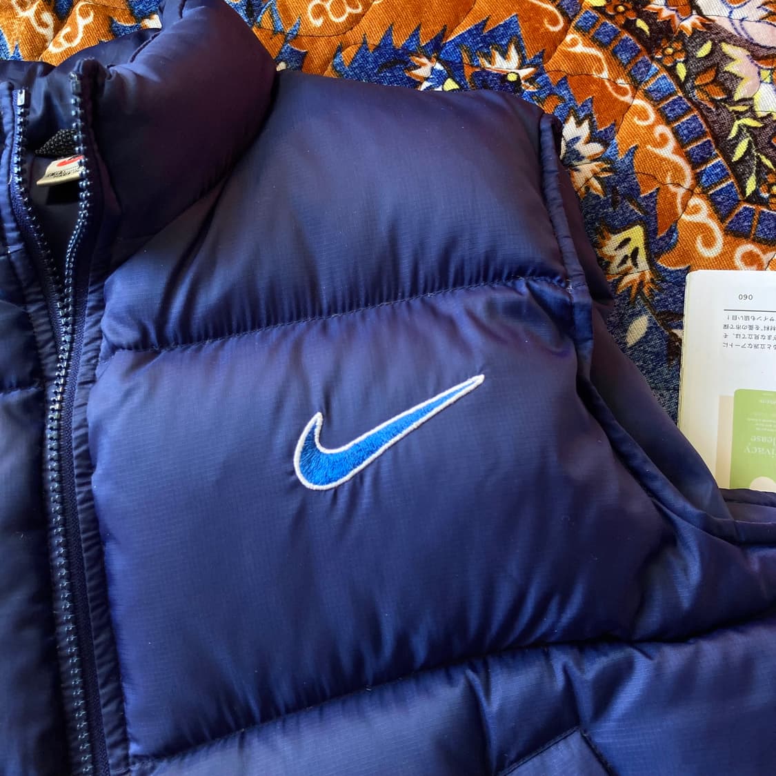 NIKE 올드 빈티지 스위시 로고 나이키 네이비 블루 패딩 베스트 조끼  상품이미지3