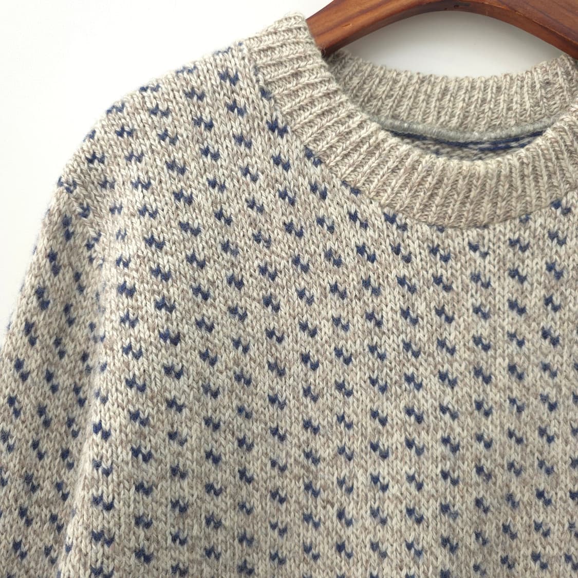 USA제 ALPS 알프스 버드아이 울니트 스웨터 상품이미지5