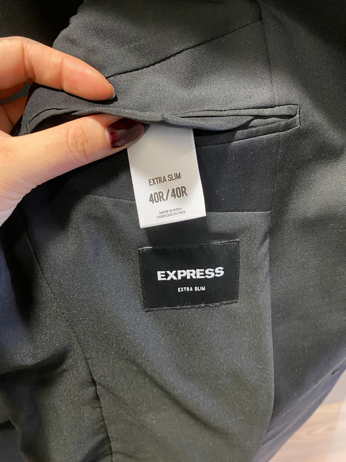 EXPRESS 세미 블랙 울 블레이저 (40) 상품이미지9