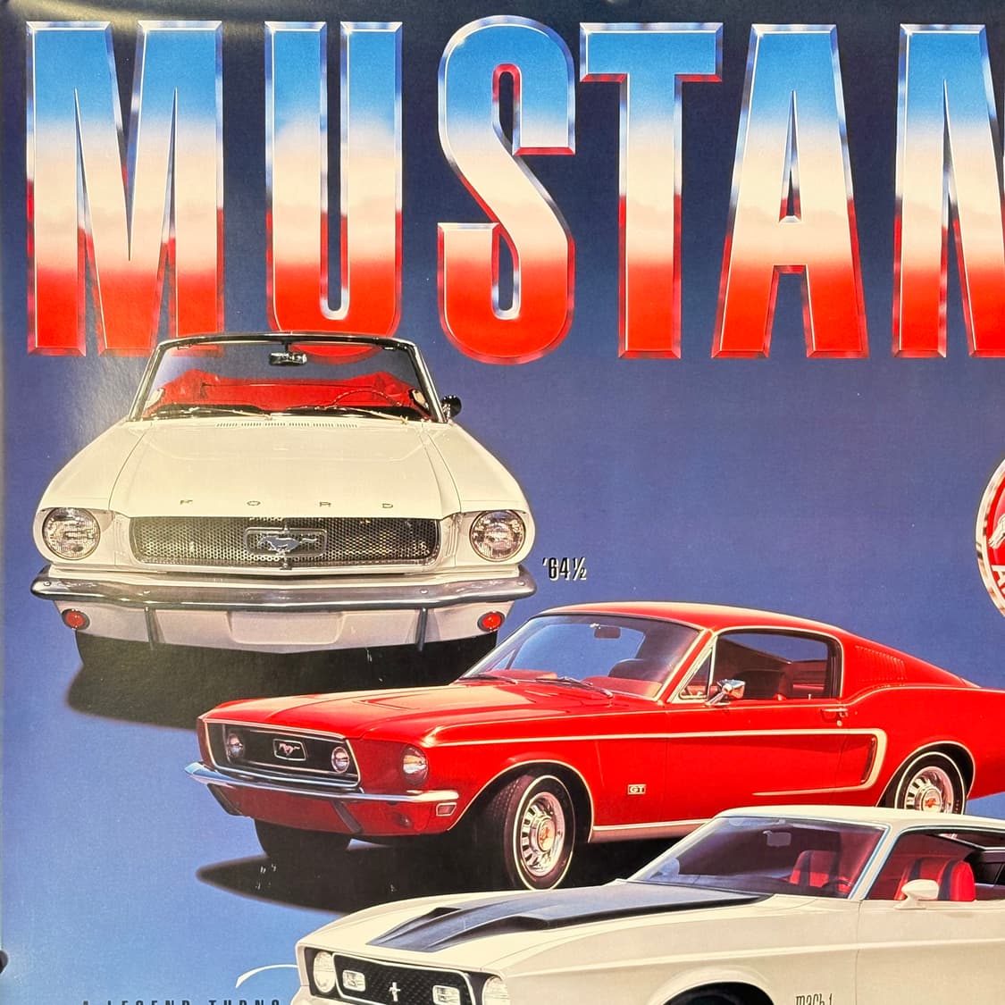 포드 머스탱 30주년 빈티지 포스터 (액자포함) 상품이미지2