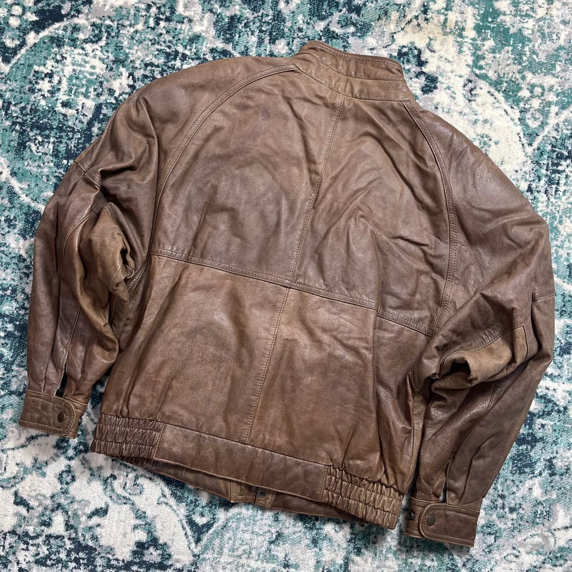 Anada JPN 웨스턴 블루종 소가죽 점퍼 자켓 (L) 상품이미지5
