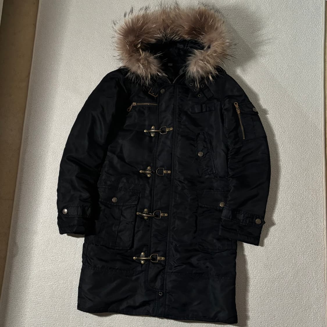 일본빈티지 y2k 블랙 메탈 패딩 상품이미지1