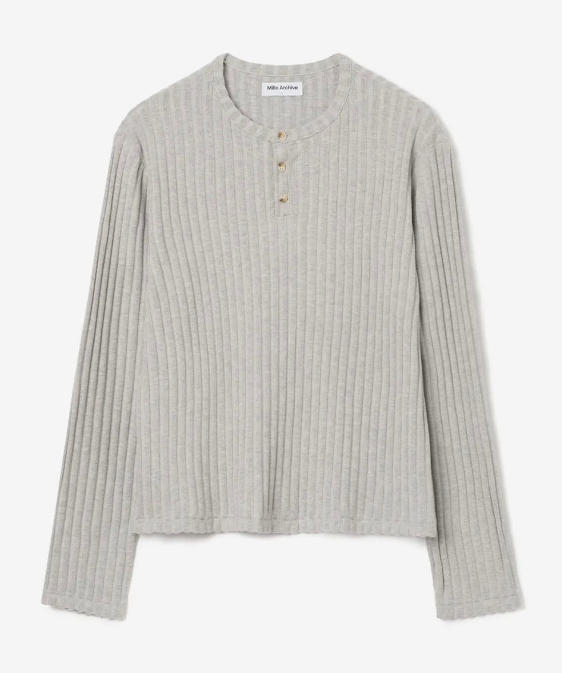밀로 아카이브 헨리넥 니트 - 그레이 L 상품이미지1