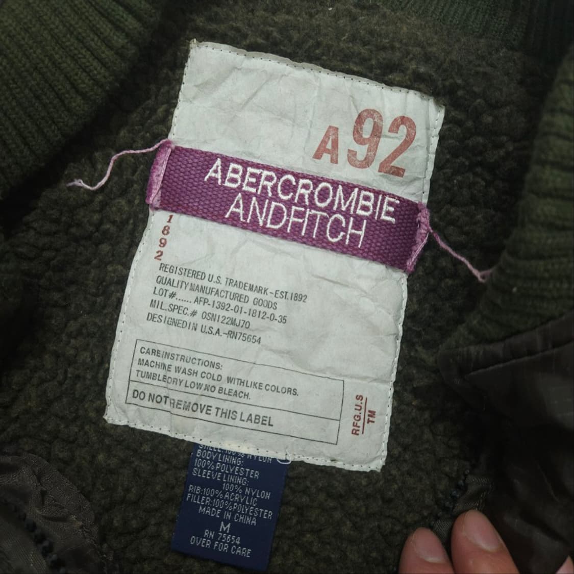 아베크롬비 라이너 퀼팅 자켓 M 상품이미지5