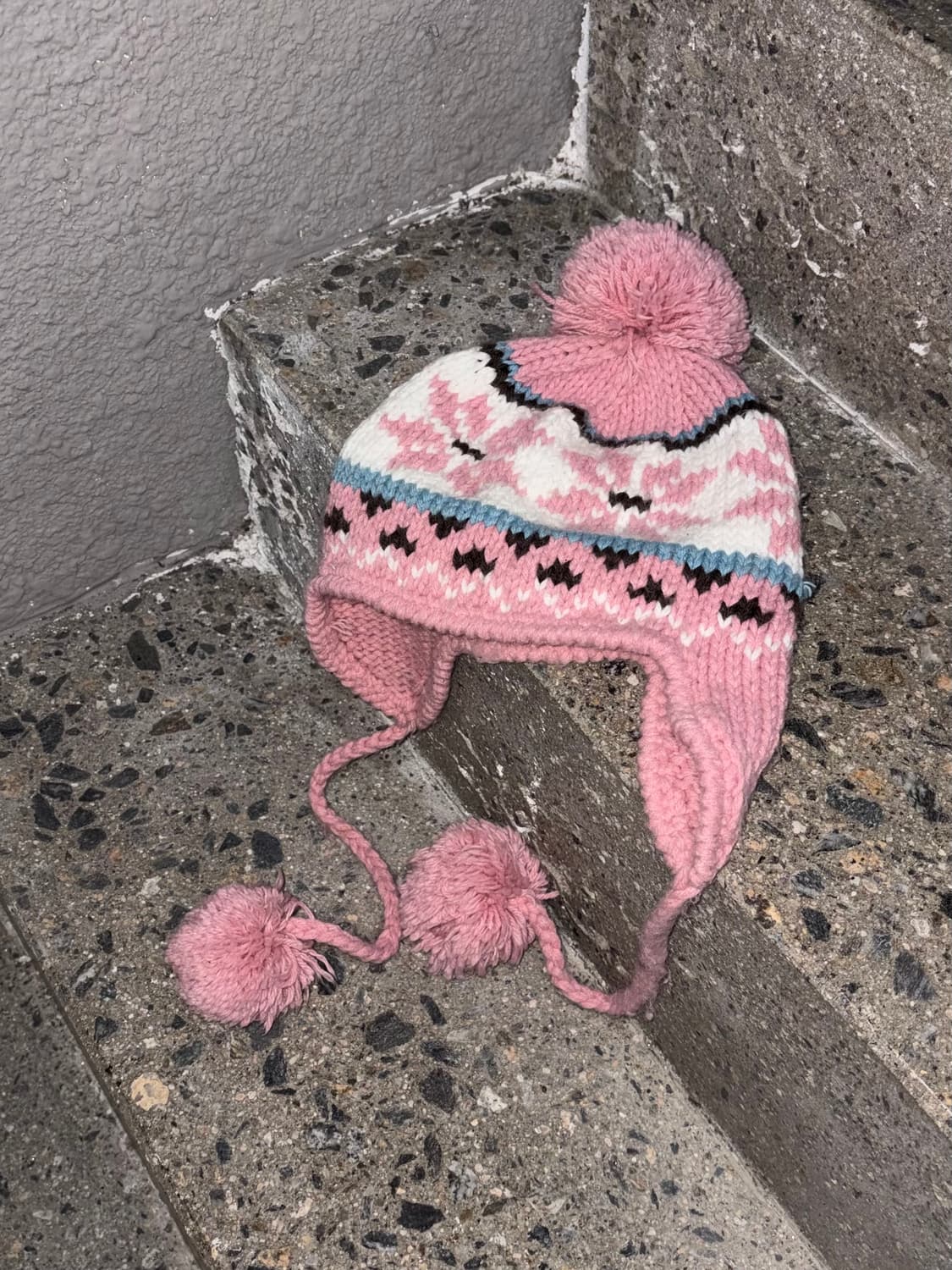 빈티지 니트 폼폼 이어플랩 상품이미지6