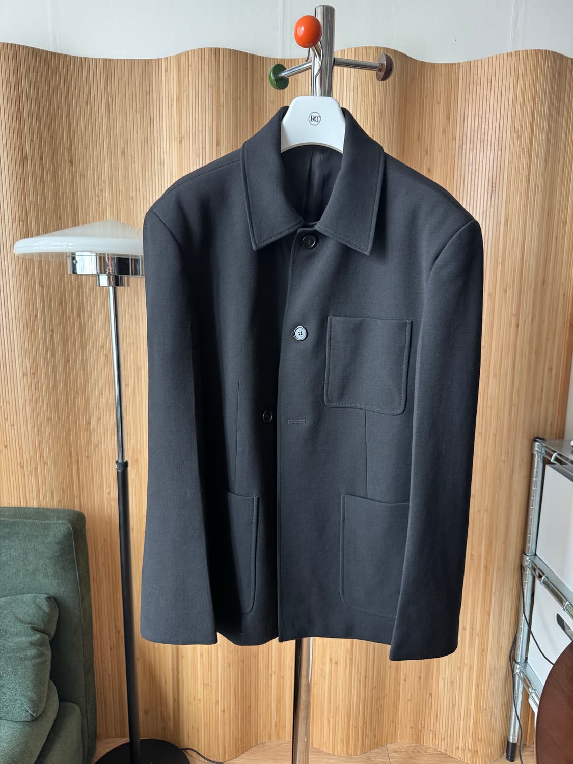 렉토(RECTO) 남성 시그니처 싱글 자켓 블랙 상품이미지4