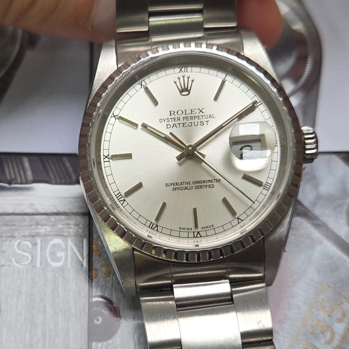 롤렉스 데이저스트 16220 레일로드 실버판 오이스터 브레이슬릿 ver. 상품이미지1