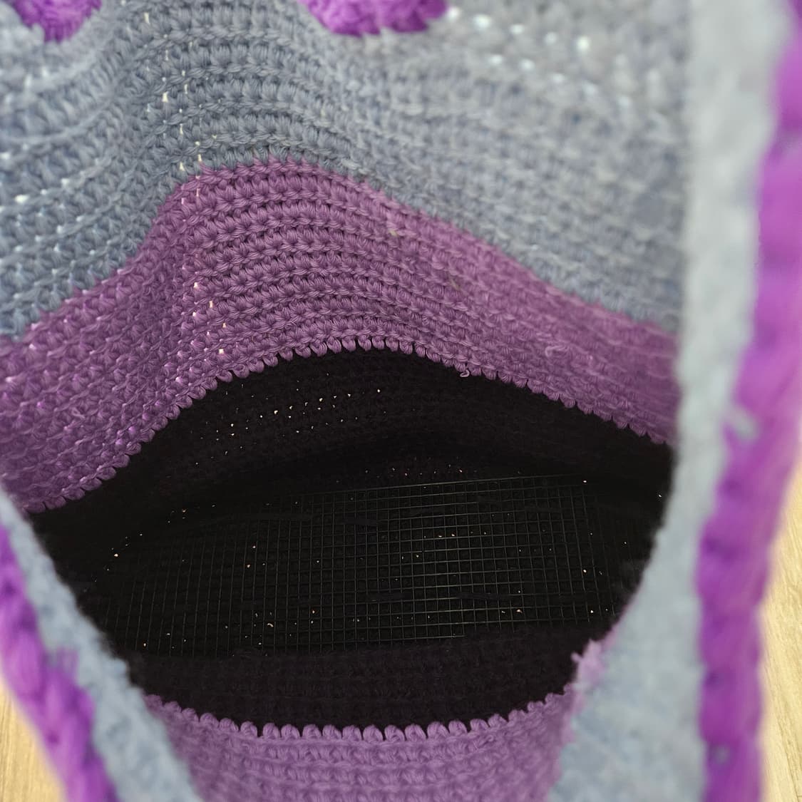 핸드메이드 플라워 모티브 뜨개 니트 가방 상품이미지4