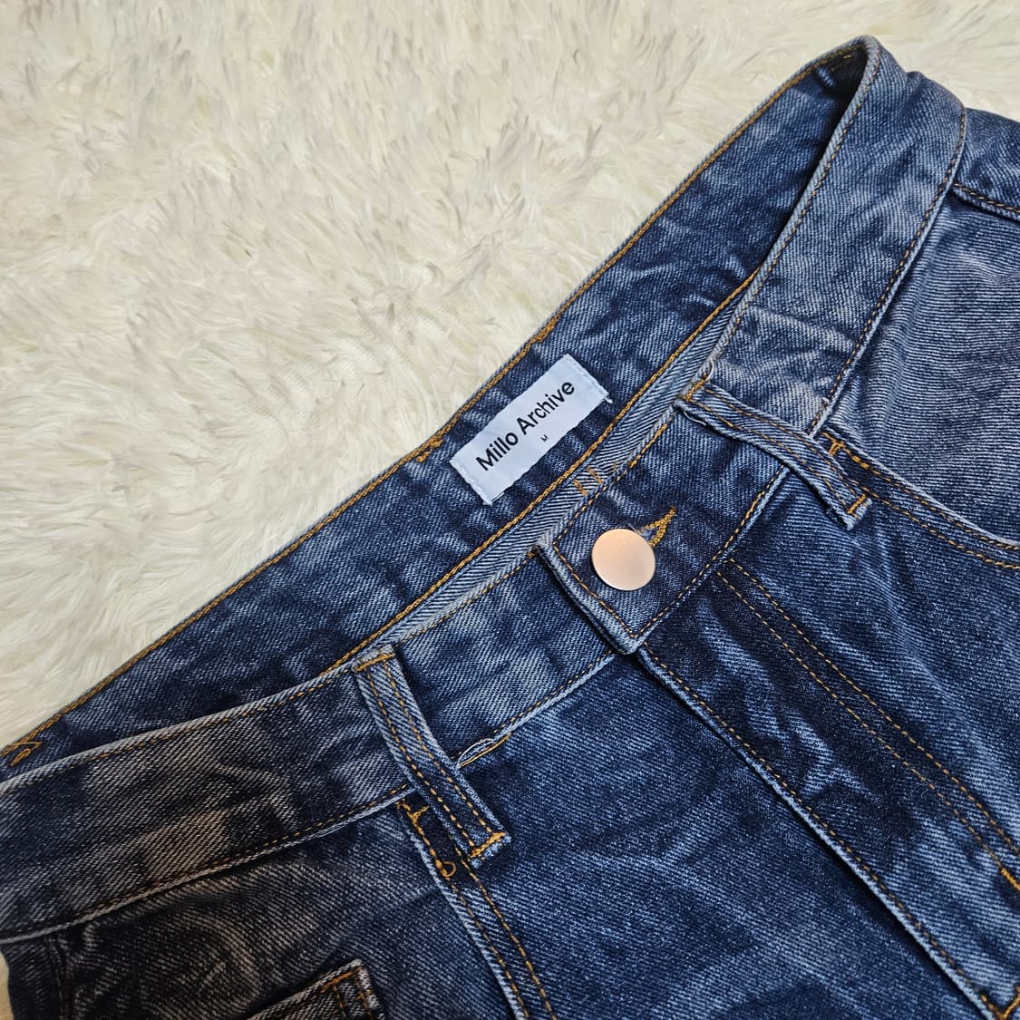 밀로아카이브 24ss 리플렉트 커브드 데님 팬츠 M size 상품이미지7