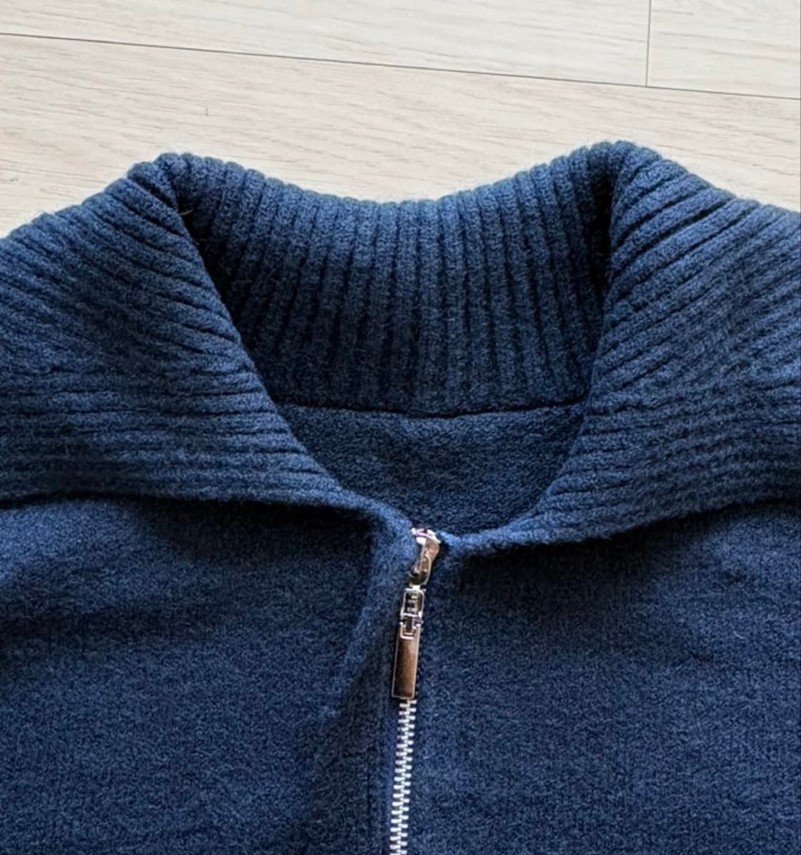 네이비 니트 집업 상품이미지2