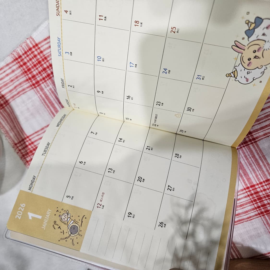 (일본정품) 치이카와 먼작귀 2026 스케줄러 다이어리 미니노트 상품이미지7