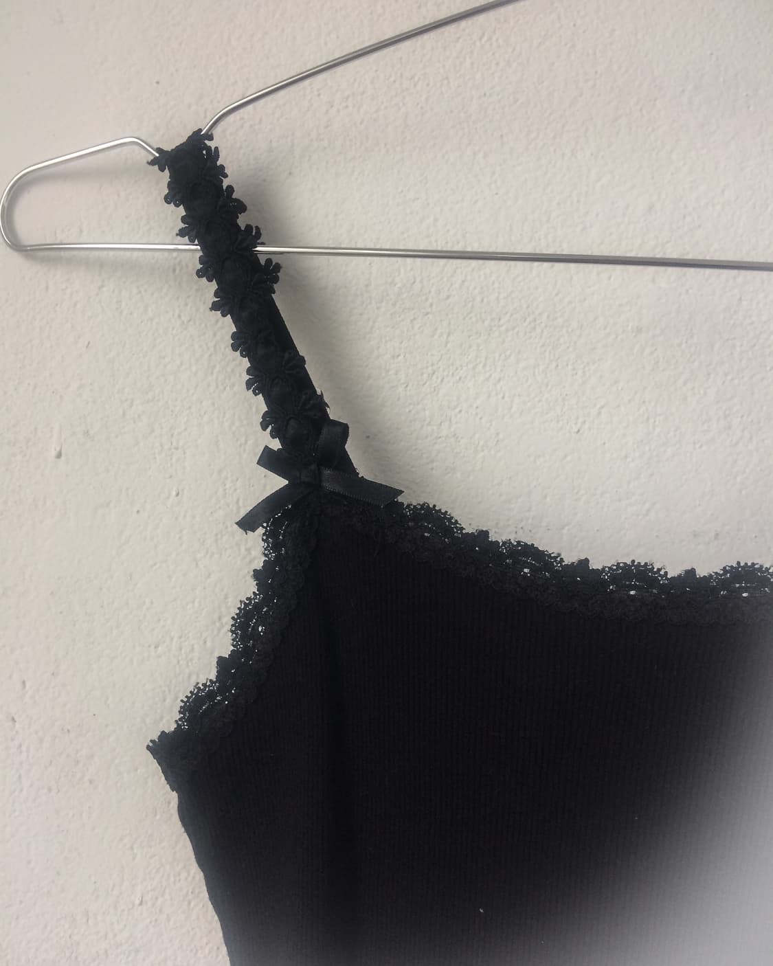 Lace ribbon ribbed sleeveless 상품이미지3
