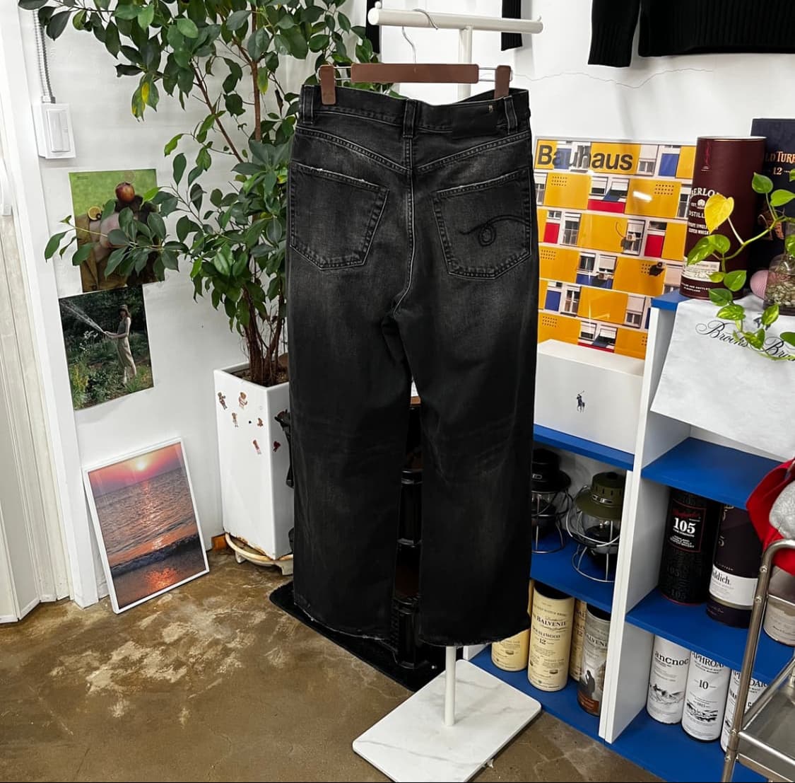 R13 알써 흑청 와이드 웨인진 28 상품이미지5