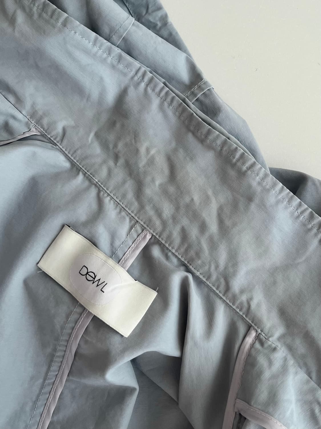 55) 듀엘 프릴 숏 후드 집업 점퍼 블루 상품이미지5