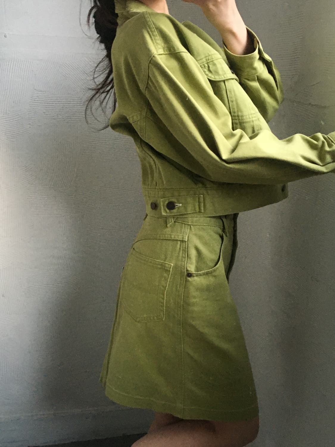 Valentino Jeans 발렌티노 진스 그린 데님 셋업 상품이미지2