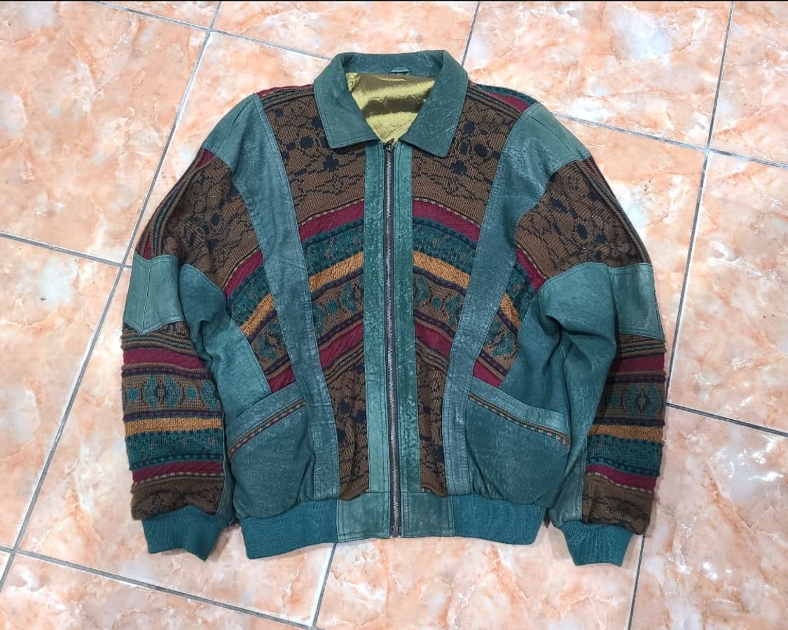 Echt Leder 양가죽 니트 하이브리드 자켓 상품이미지1