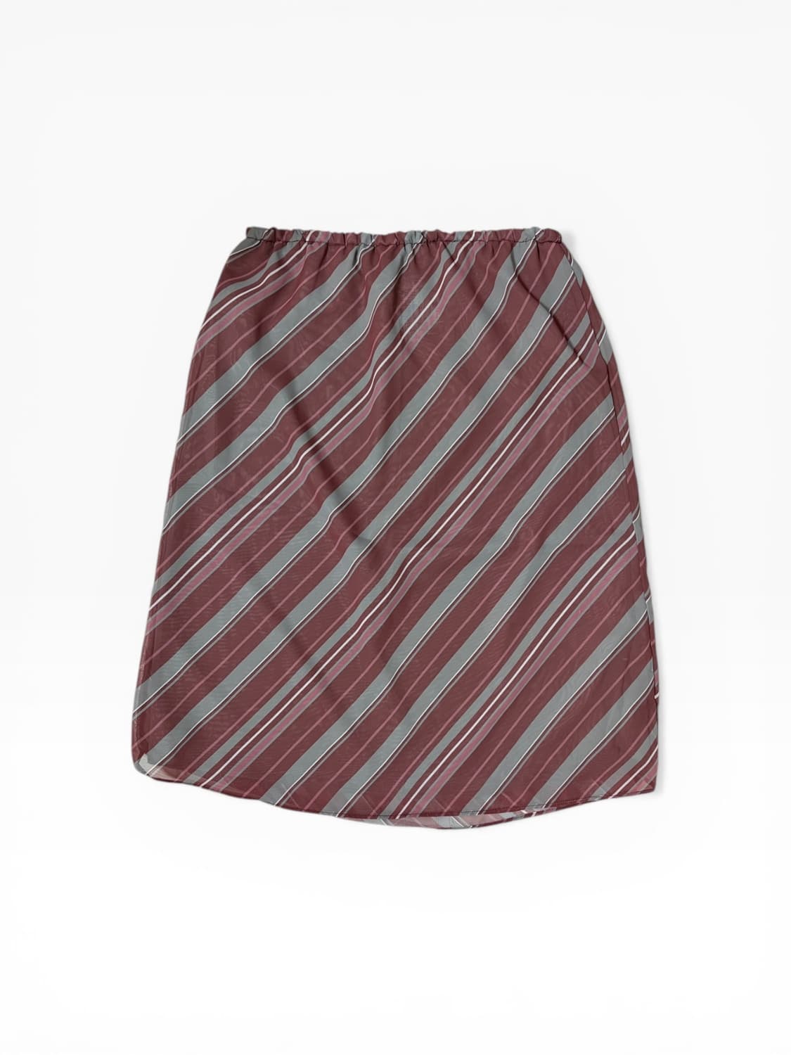 사선 스트라이프 미디 스커트 상품이미지3