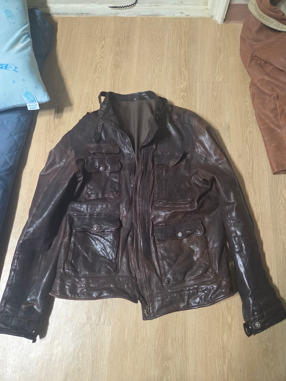 브라운 양가죽자켓 105 상품이미지1