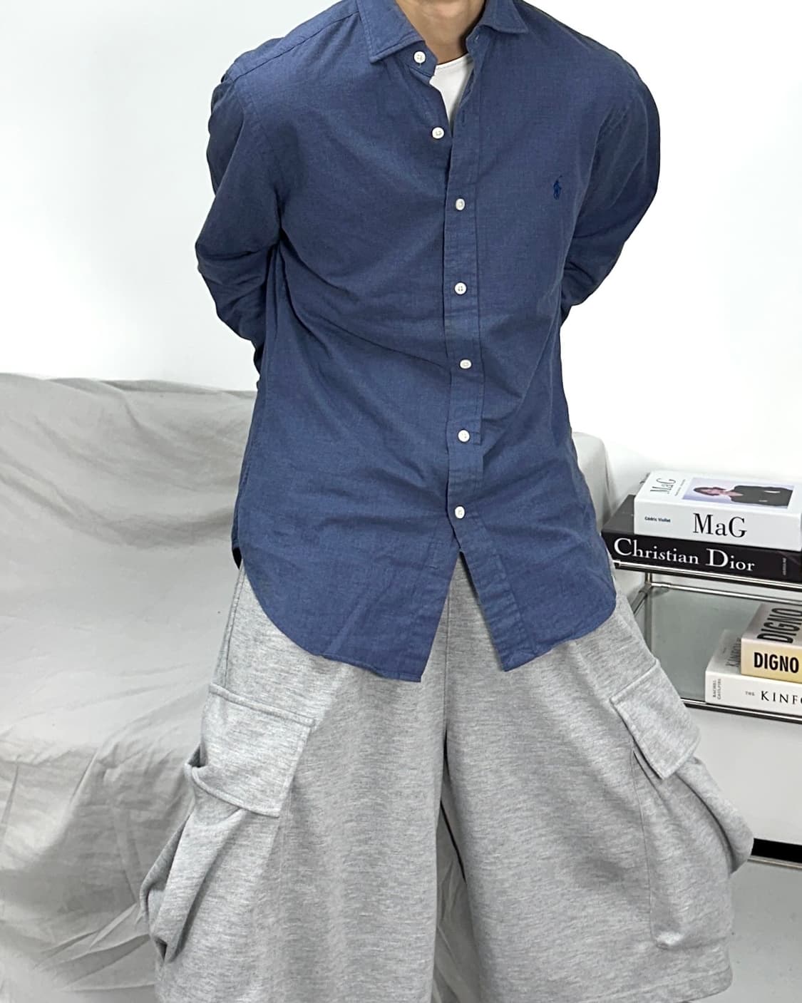 폴로 랄프로렌 딥 네이비 포니 셔츠 M 상품이미지3