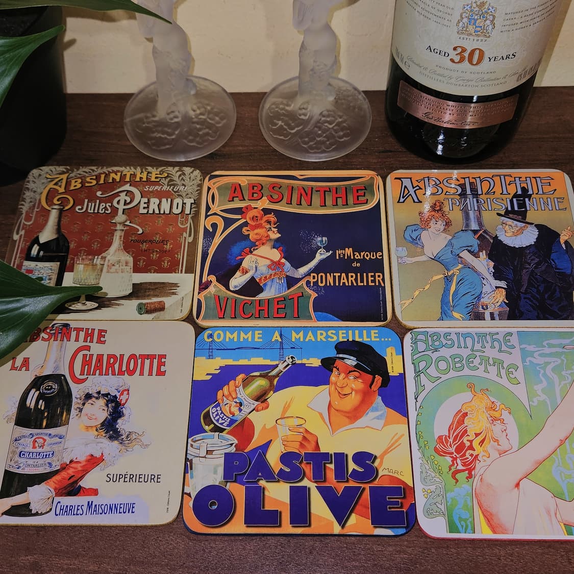 미국 포스터 아트 빈티지 코스터 6p 세트 상품이미지2