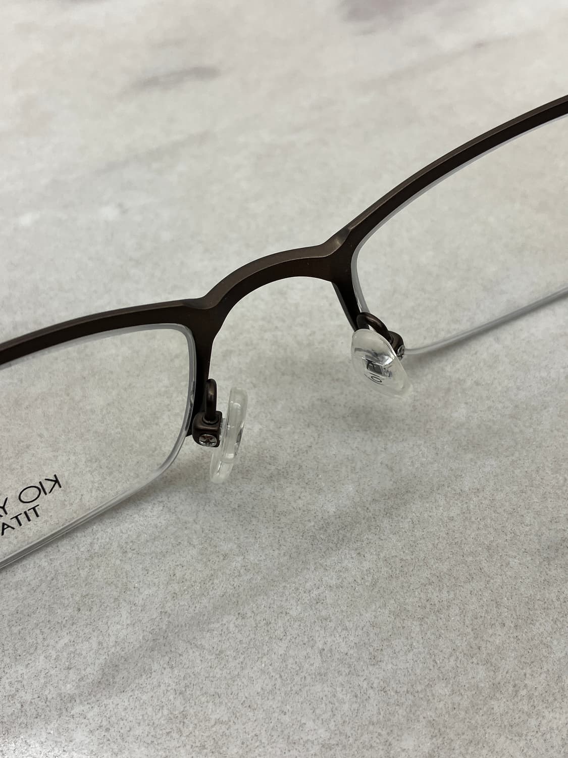 키오 야마토 KIO YAMATO 브론즈 스틸 스퀘어 반무테 안경 상품이미지4