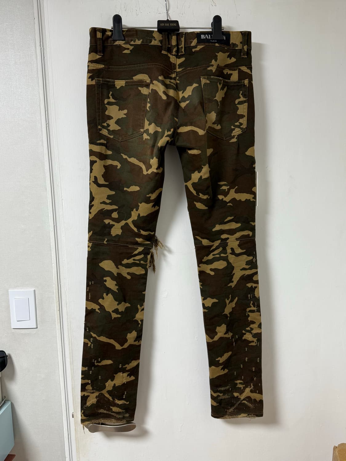 발망 릴펌 꾸찌갱 뮤비 카모 디스트로이드 슬림 진 상품이미지5