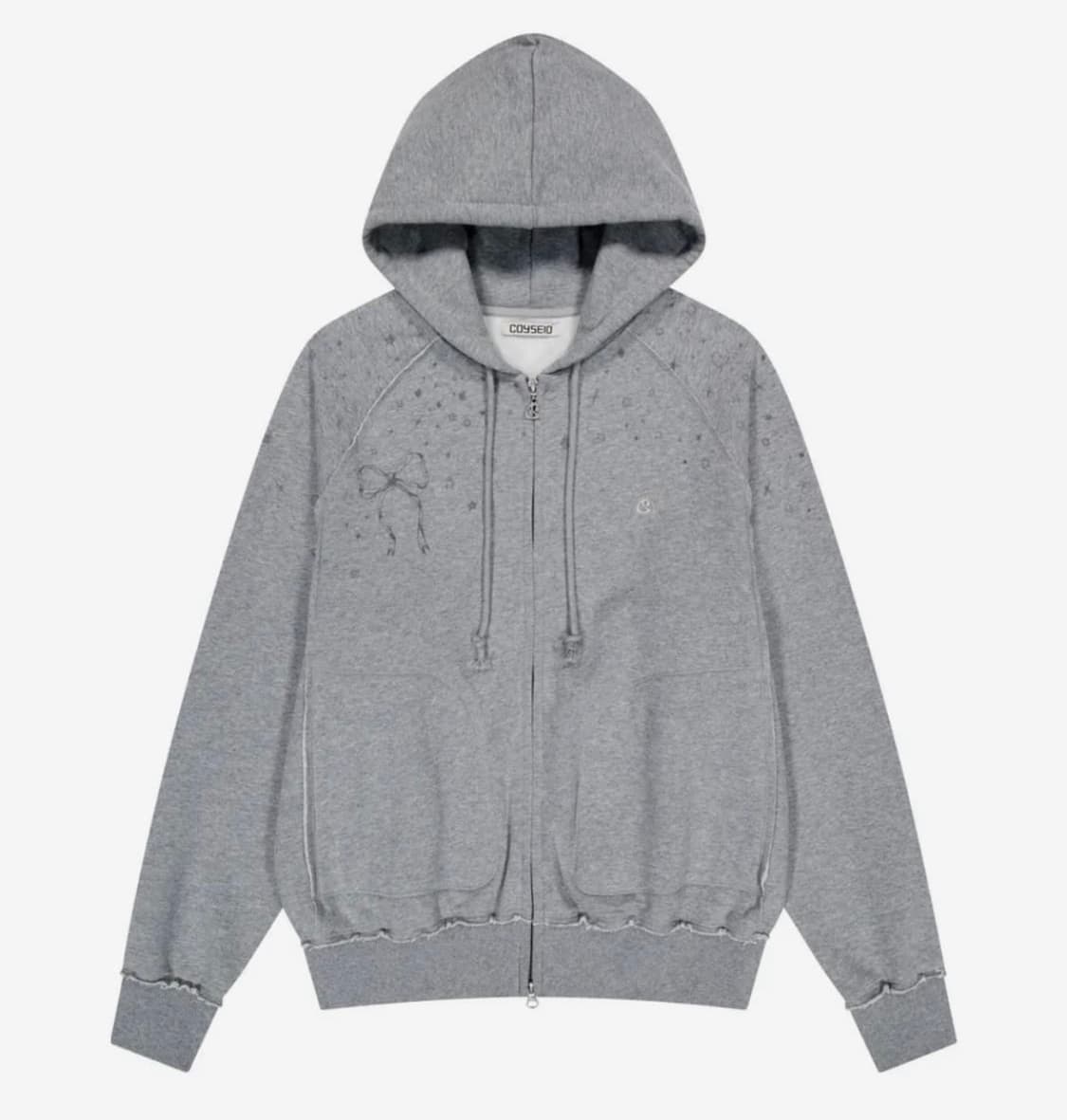 coyseio 코이세이오 트윙클 후드집업 멜란지 그레이 상품이미지1