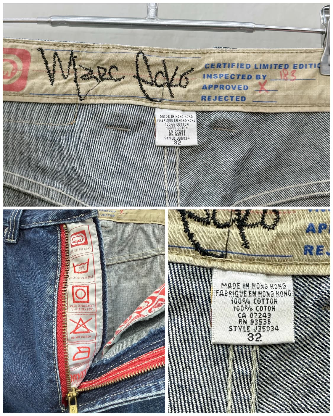 에코 Ecko Unltd 00s 인디고 힙합 데님 팬츠 상품이미지10