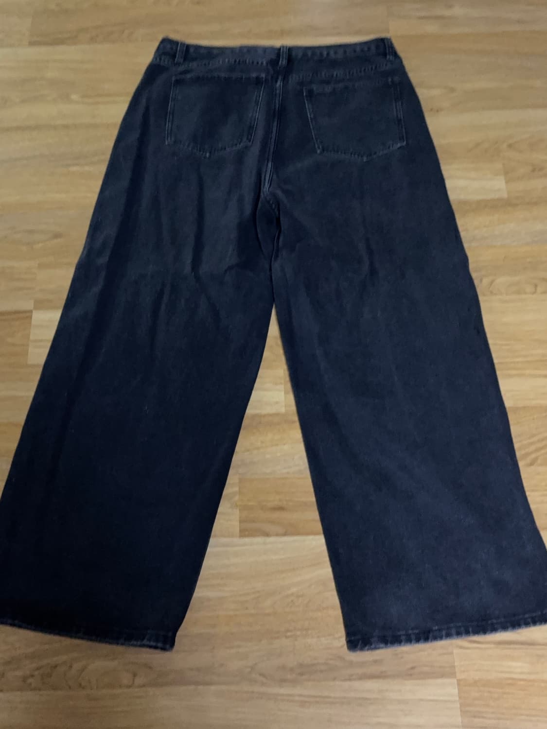 굿라이프웍스 이지데님 와이드팬츠 블랙 상품이미지2