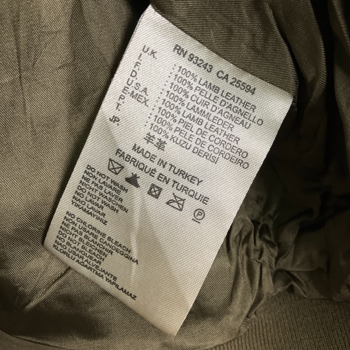 Diesel 디젤 양가죽 라이더 자켓 S 상품이미지7