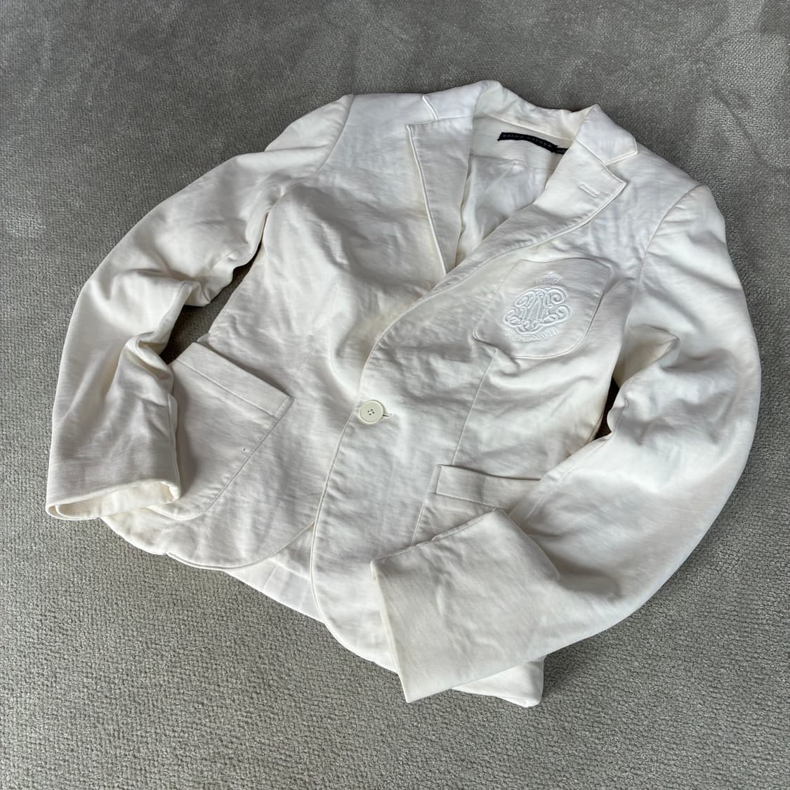 폴로 랄프로린 화이트 린넨 셔츠 s 상품이미지1