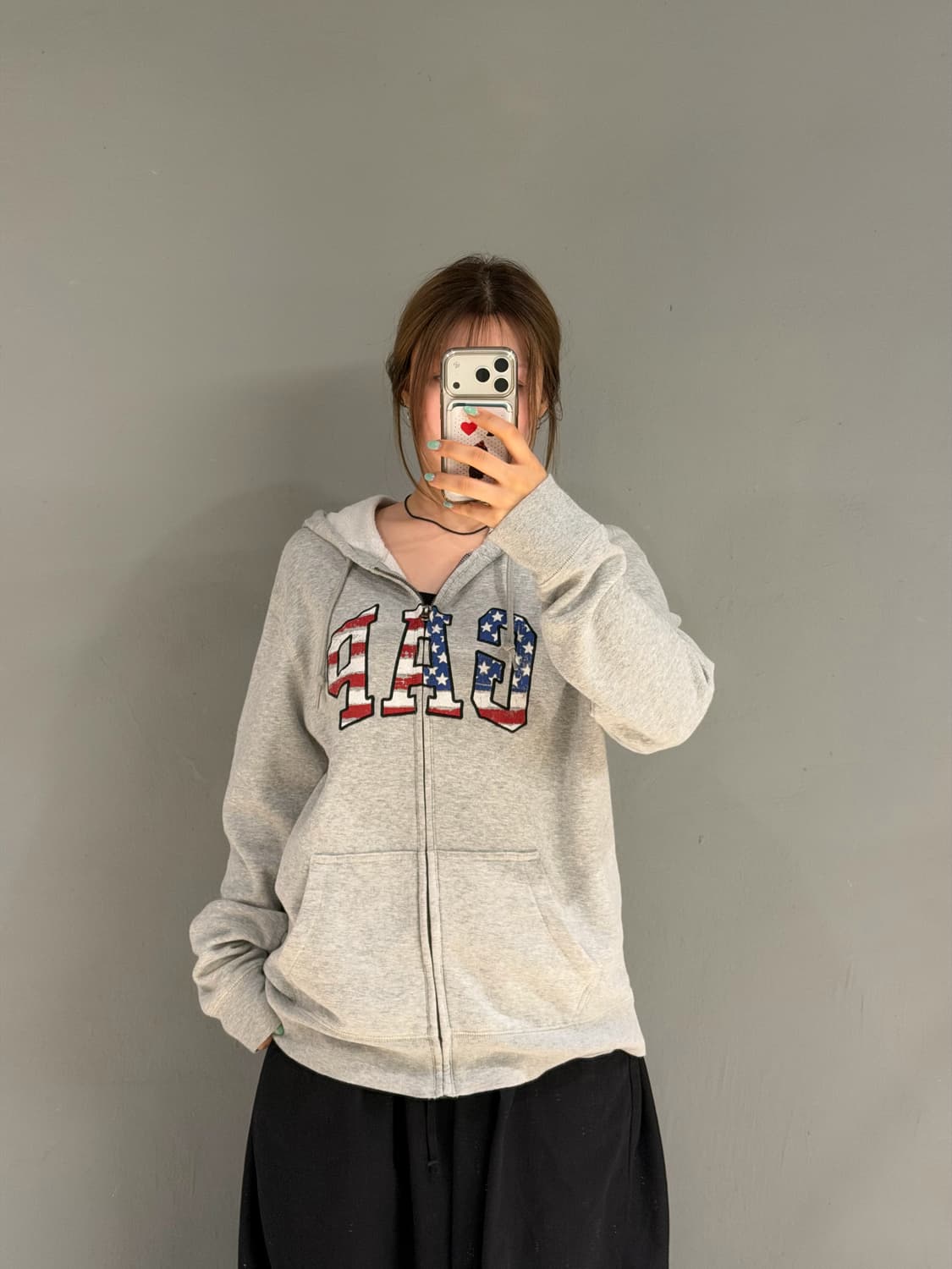 Gap American flag logo hood zip-up  상품이미지1