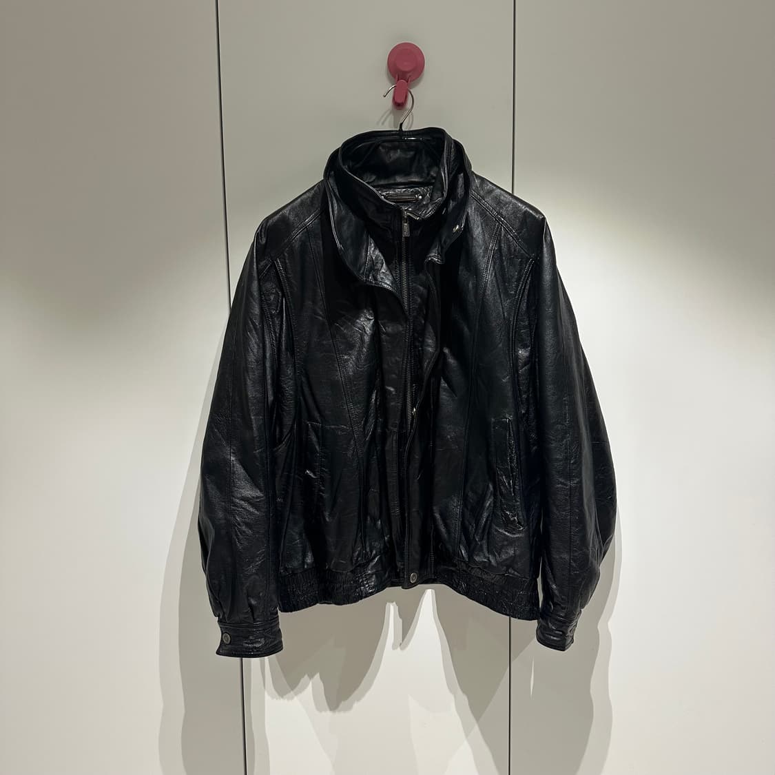 윌슨레더 하이넥 더블레이어 레더자켓 상품이미지4