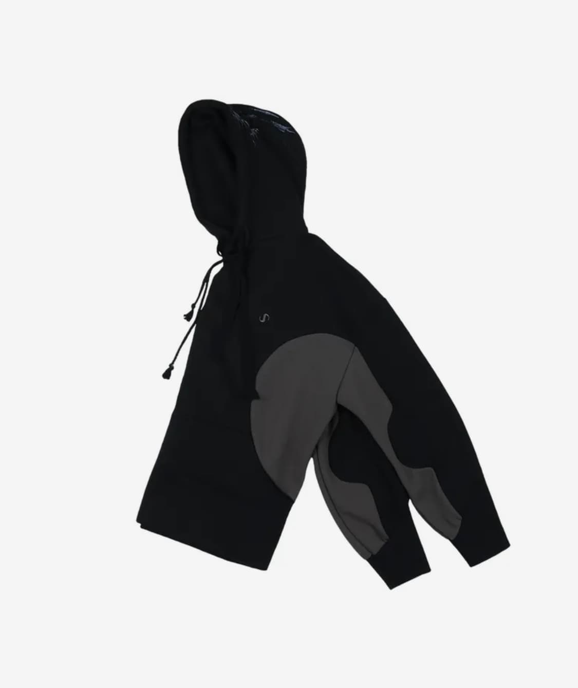 오호스 커브 그래픽 후드 블랙 상품이미지2