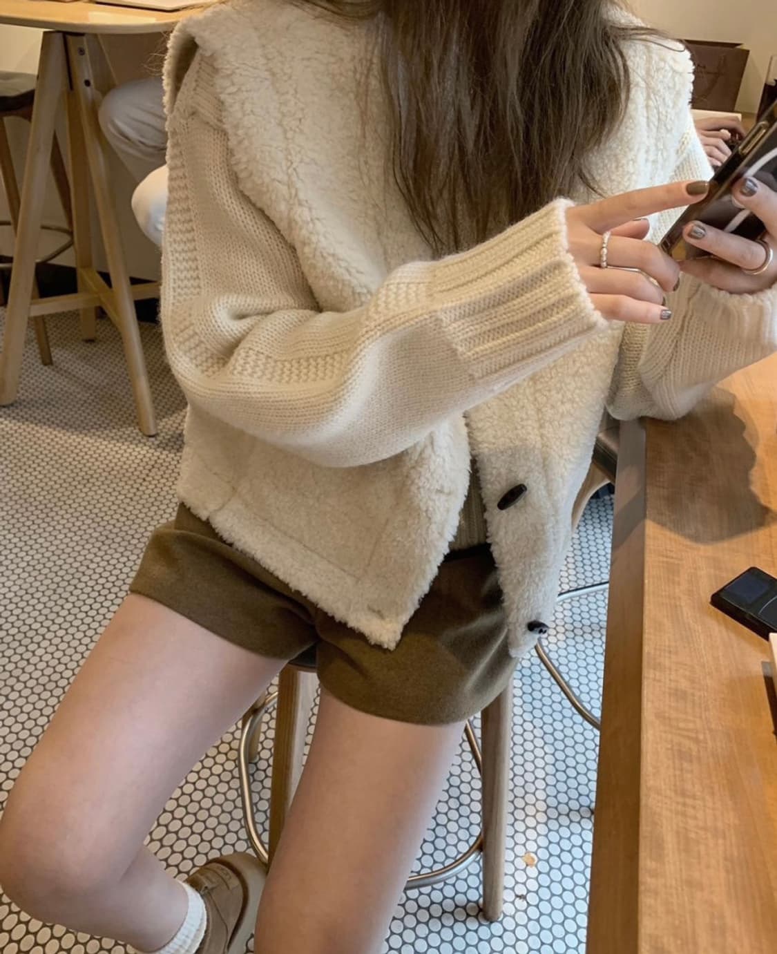 멜라운지mellounge 모직반바지m 새상품 상품이미지5