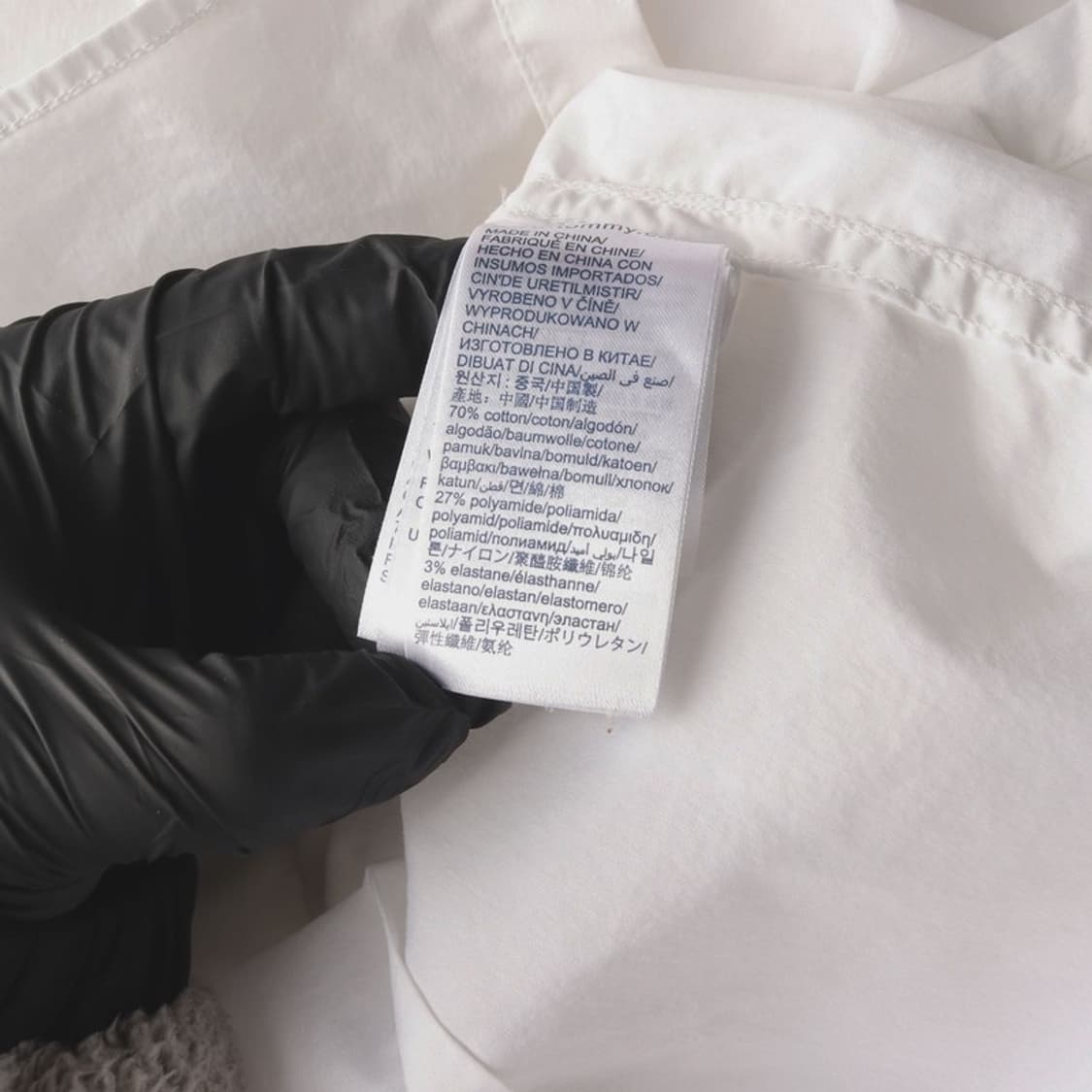 타미진스 여성 스몰 로고 화이트 스판 셔츠 M 상품이미지6