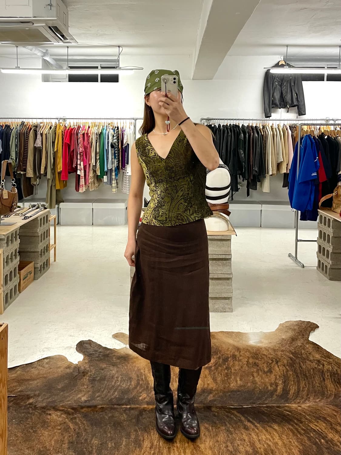 BURBERRY linen skirt 버버리 린넨 미디스커트 상품이미지2