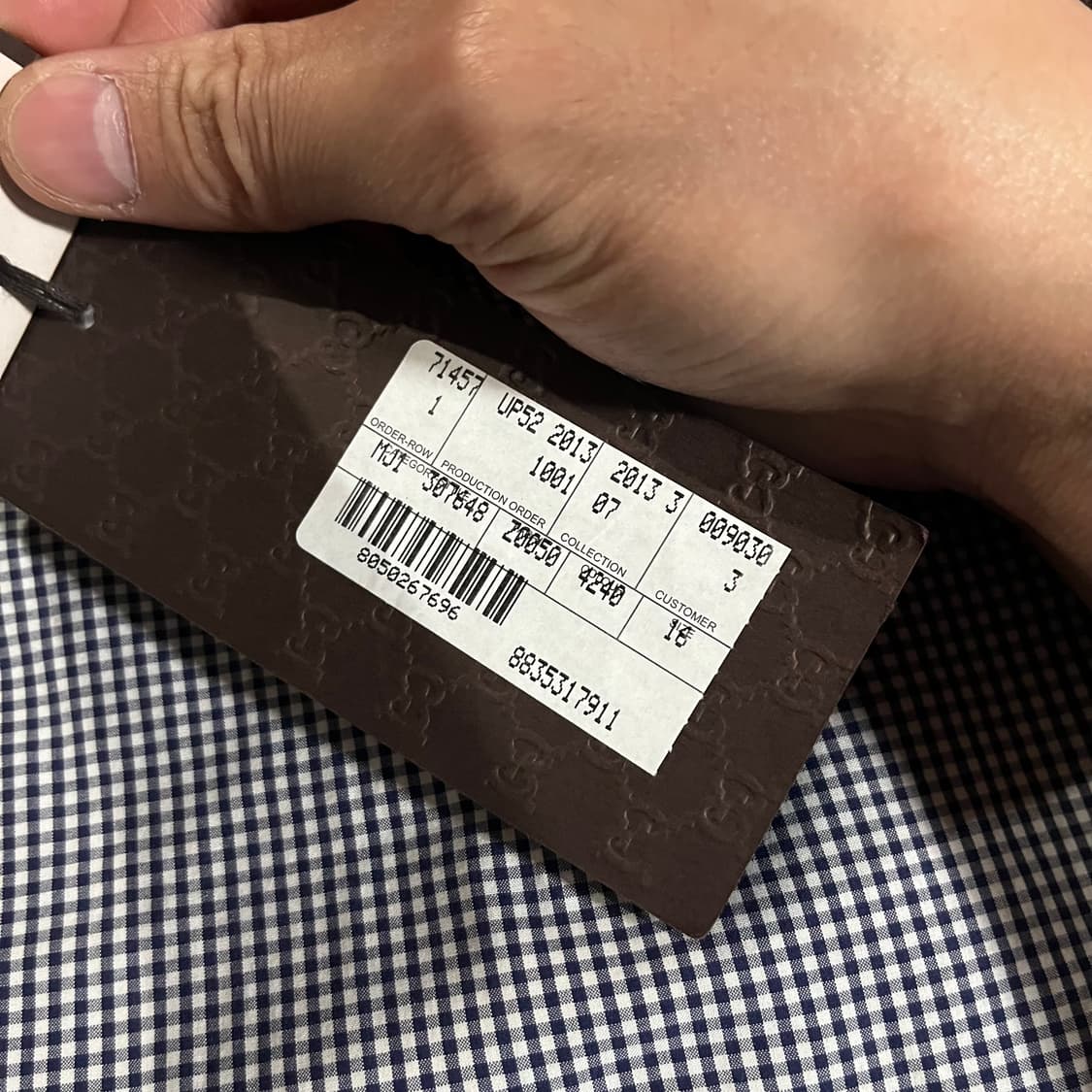 [105] (새상품) 구찌 깅엄 셔츠 상품이미지8