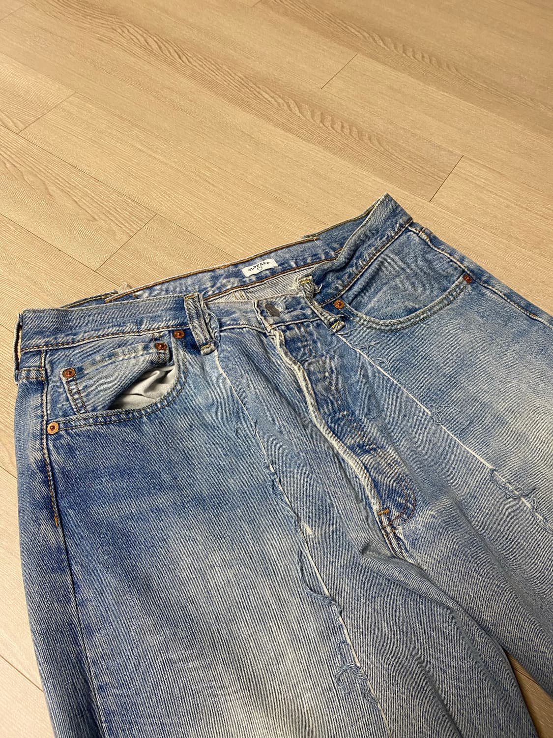 올드파크 배기진 연청 M 상품이미지1