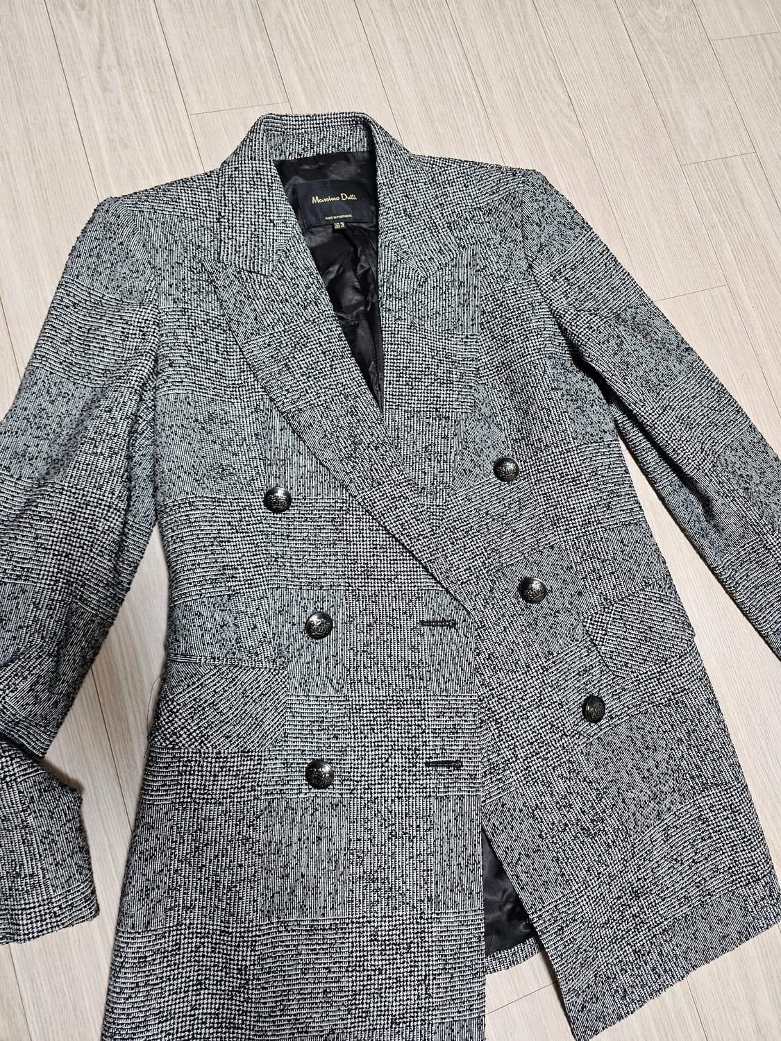 Massimo Dutti 마시모두띠 울 체크 더블 블레이저 M 상품이미지1