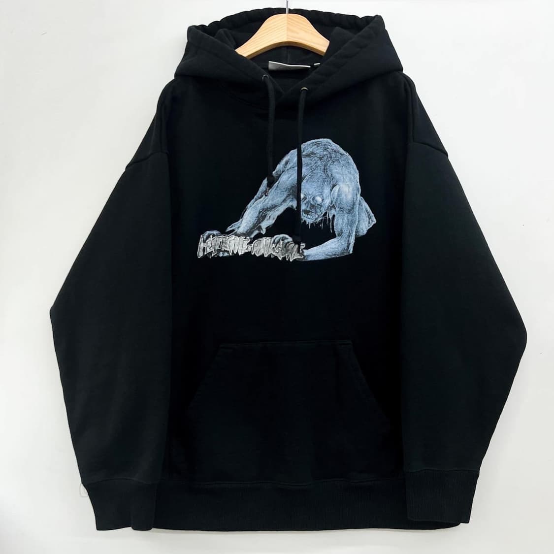 퍼킹 어썸 언데드구울 블랙 헤비스웻 후디 상품이미지2