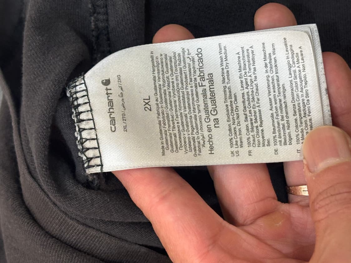 칼하트 오리지널 반팔 티셔츠 2XL사이즈 상품이미지5